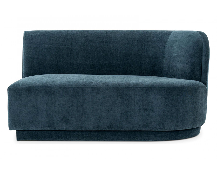 Moe's Yoon 2 Seat Sofa - Nightshade Blue, Right Chaise