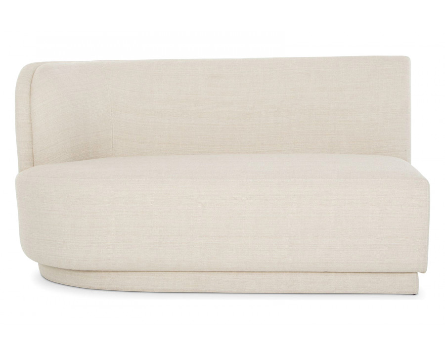 Moe's Yoon 2 Seat Sofa - Sweet Cream, Left Chaise