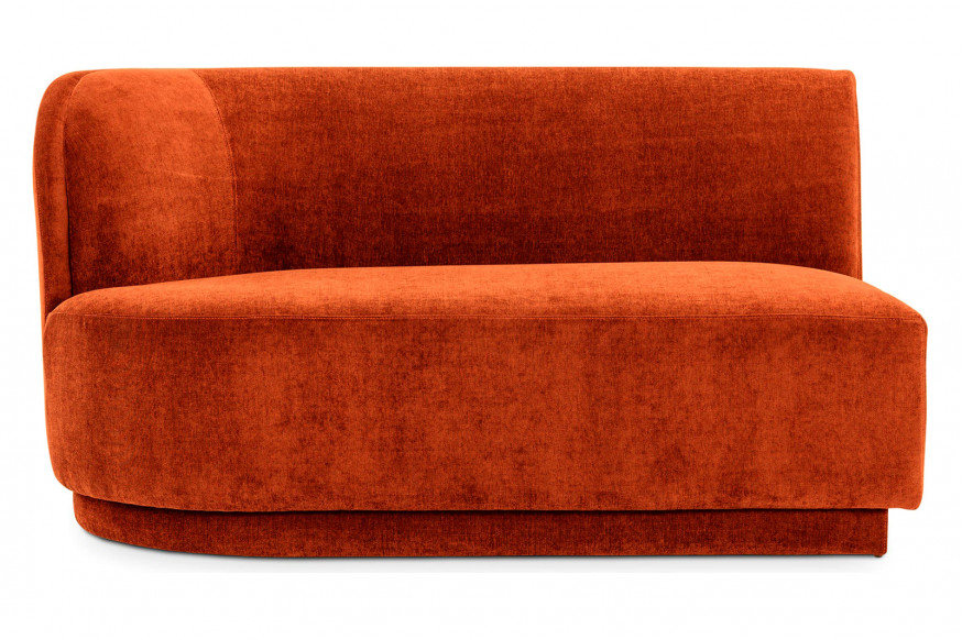 Moe's™ Yoon 2 Seat Sofa - Fired Rust, Left Chaise