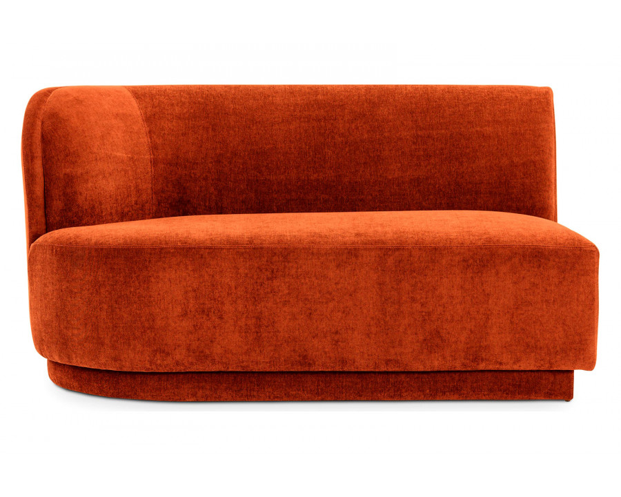 Moe's Yoon 2 Seat Sofa - Fired Rust, Left Chaise