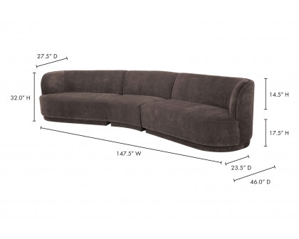 Moe's Yoon Compass Modular Sectional - Umbra Gray