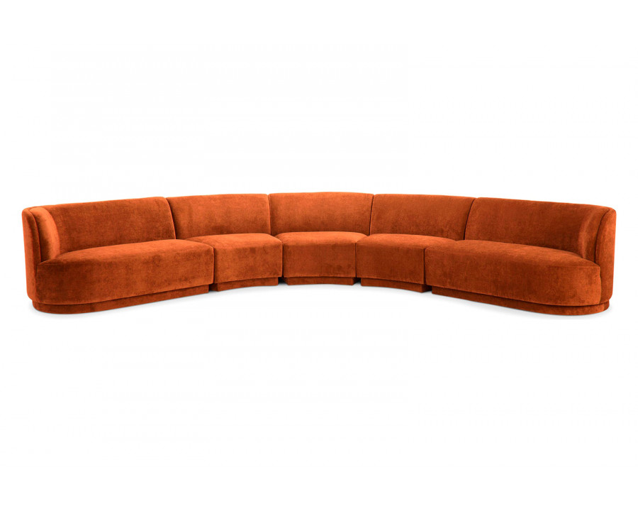 Moe's Yoon Radius Modular Sectional - Fired Rust