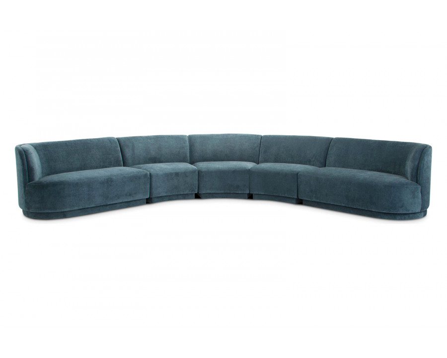 Moe's Yoon Radius Modular Sectional - Nightshade Blue