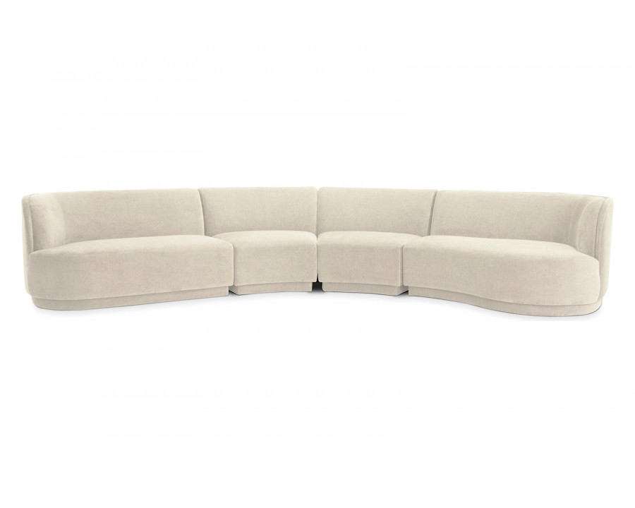 Moe's Yoon Eclipse Modular Sectional - Sweet Cream, Right Chaise