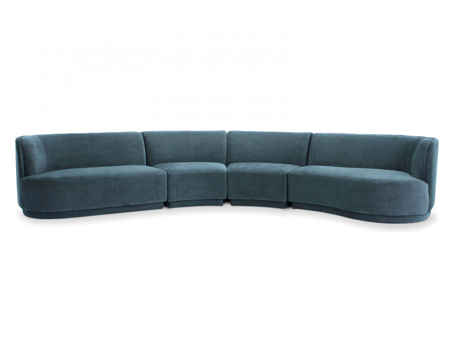 Moe's Yoon Eclipse Modular Sectional - Nightshade Blue, Right Chaise