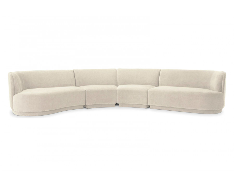 Moe's Yoon Eclipse Modular Sectional - Sweet Cream, Left Chaise