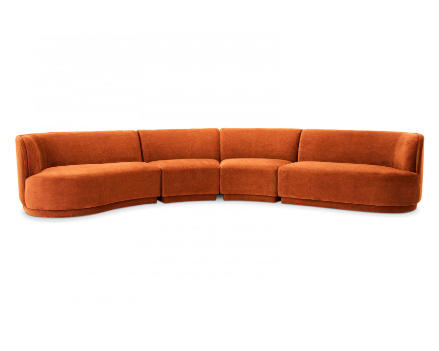 Moe's Yoon Eclipse Modular Sectional - Fired Rust, Left Chaise