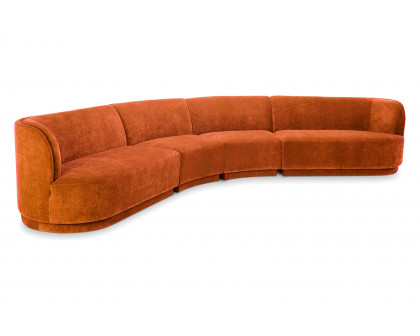 Moe's Yoon Eclipse Modular Sectional - Fired Rust, Left Chaise