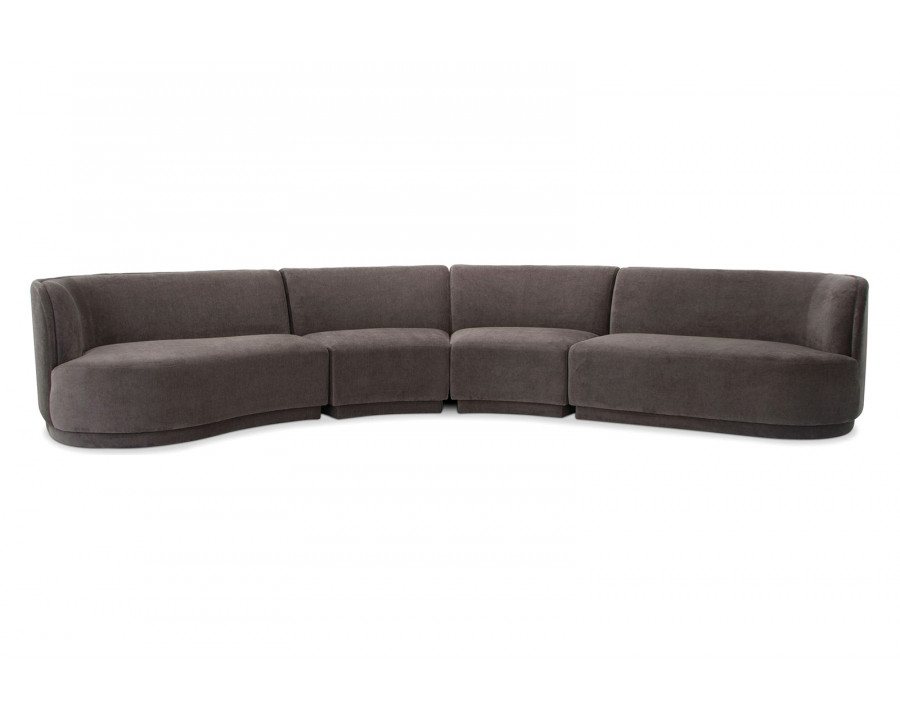 Moe's Yoon Eclipse Modular Sectional - Umbra Gray, Left Chaise