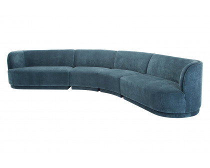 Moe's Yoon Eclipse Modular Sectional - Nightshade Blue, Left Chaise