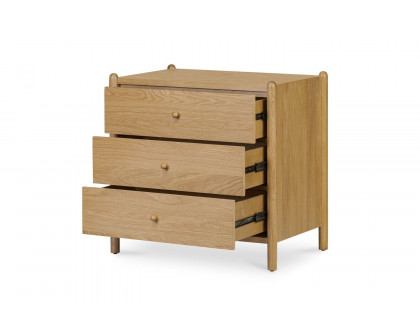 Moe's Billy Mid-Century Modern 3 Drawer Nightstand - Natural