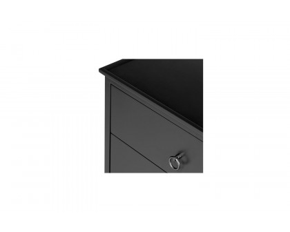 Moe's Reagan Contemporary 2 Drawer Nightstand - Black