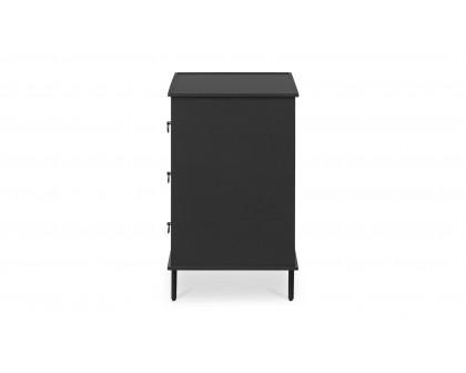 Moe's Reagan Contemporary 3 Drawer Nightstand - Black