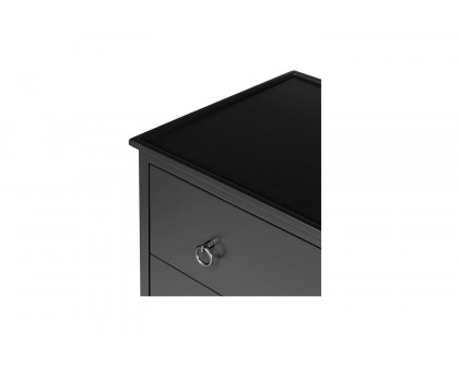 Moe's Reagan Contemporary 3 Drawer Nightstand - Black