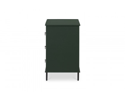 Moe's Reagan Contemporary 3 Drawer Nightstand - Deep Green