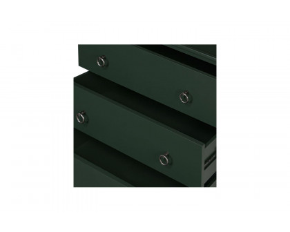 Moe's Reagan Contemporary 3 Drawer Nightstand - Deep Green