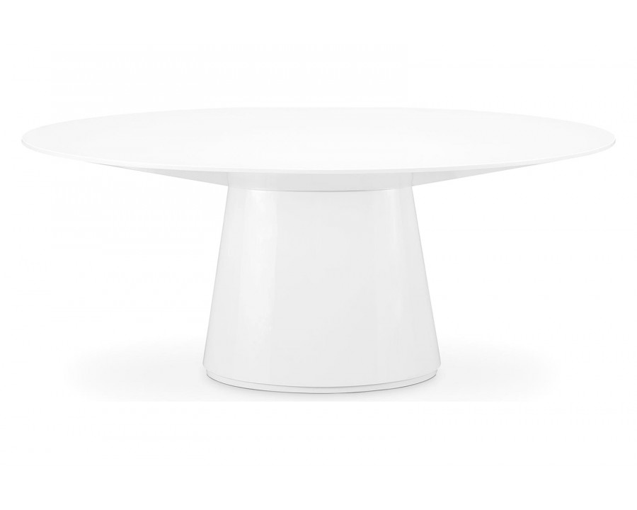 Moe's Otago Oval Dining Table - White, 71"