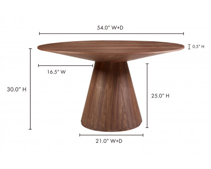 Moe's Otago Round Dining Table - Brown, 54"