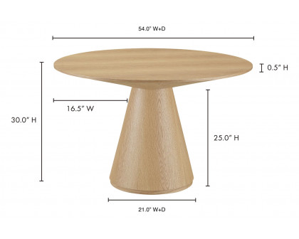 Moe's™ Otago Round Dining Table - Oak, 54"