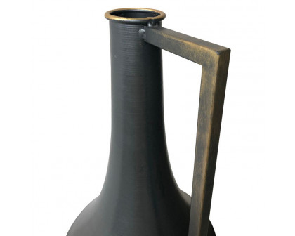 Moe's - Argus Metal Vase in Black