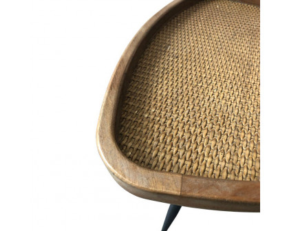 Moe's - Rollo Rattan Side Table in Beige