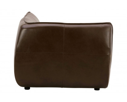 Moe's Zeppelin Leather Corner Chair - Brown