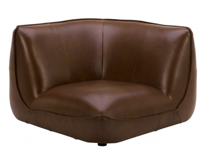 Moe's Zeppelin Leather Corner Chair - Brown