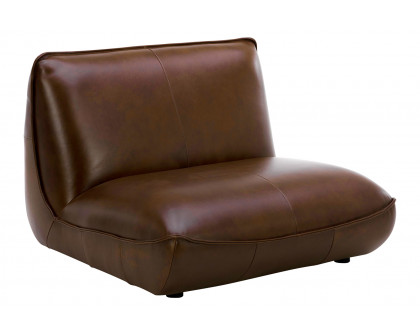 Moe's Zeppelin Leather Slipper Chair - Brown