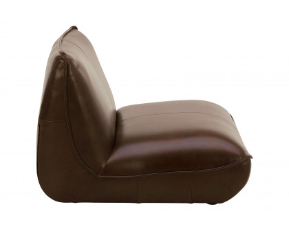 Moe's Zeppelin Leather Slipper Chair - Brown