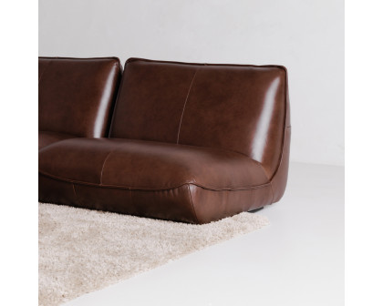 Moe's Zeppelin Leather Slipper Chair - Brown