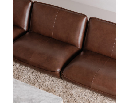 Moe's Zeppelin Leather Slipper Chair - Brown