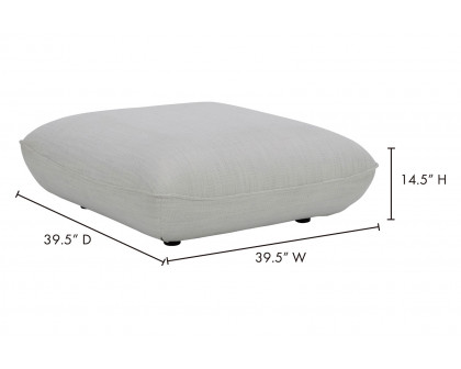 Moe's Zeppelin Ottoman - White