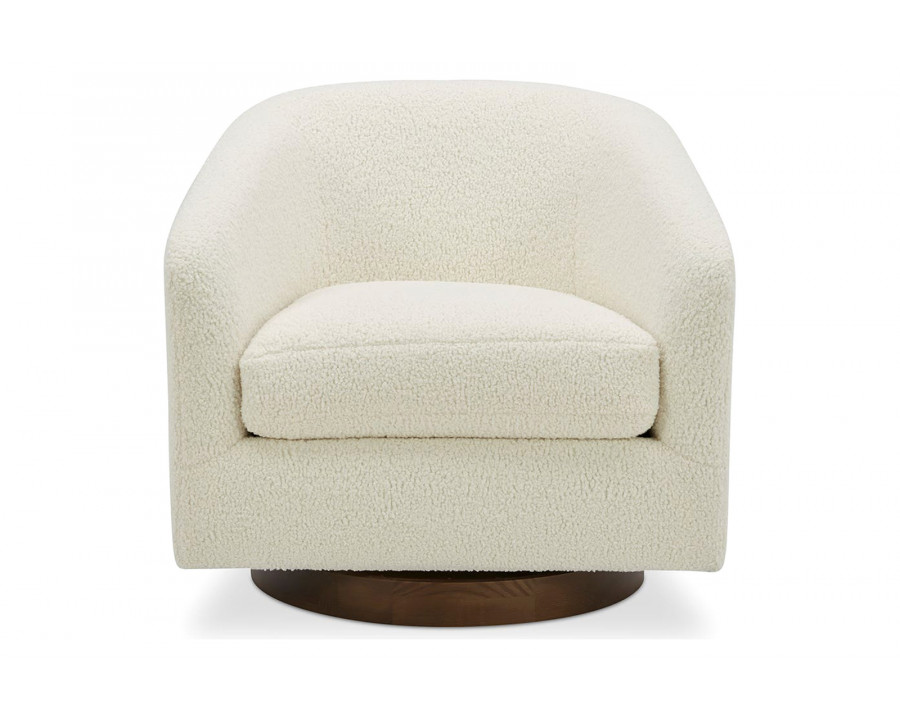 Moe's Oscy Swivel Chair - Shearling White