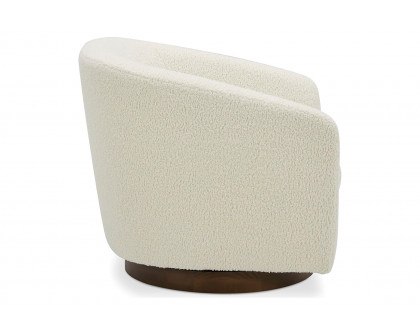 Moe's Oscy Swivel Chair - Shearling White