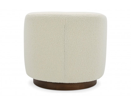 Moe's Oscy Swivel Chair - Shearling White