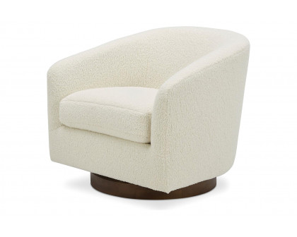 Moe's Oscy Swivel Chair - Shearling White