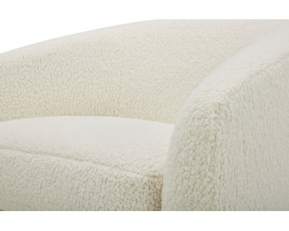 Moe's Oscy Swivel Chair - Shearling White