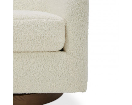 Moe's Oscy Swivel Chair - Shearling White