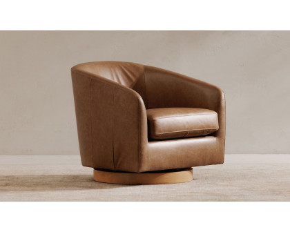 Moe's Oscy Swivel Chair - Tan