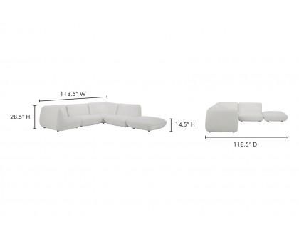 Moe's Zeppelin Dream Modular Sectional - White