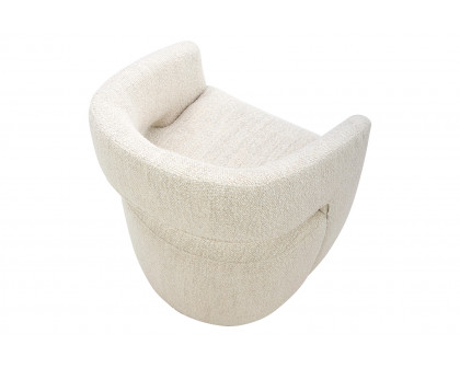 Moe's Barrow Performance Fabric Rolling Dining Chair - White Mist