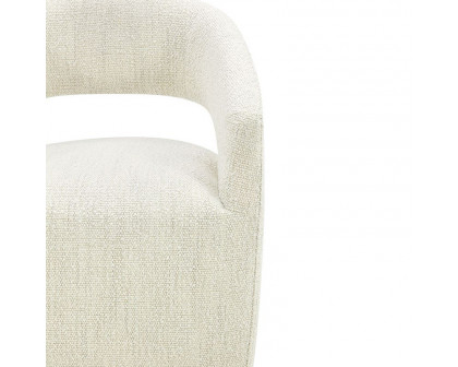 Moe's Barrow Performance Fabric Rolling Dining Chair - White Mist