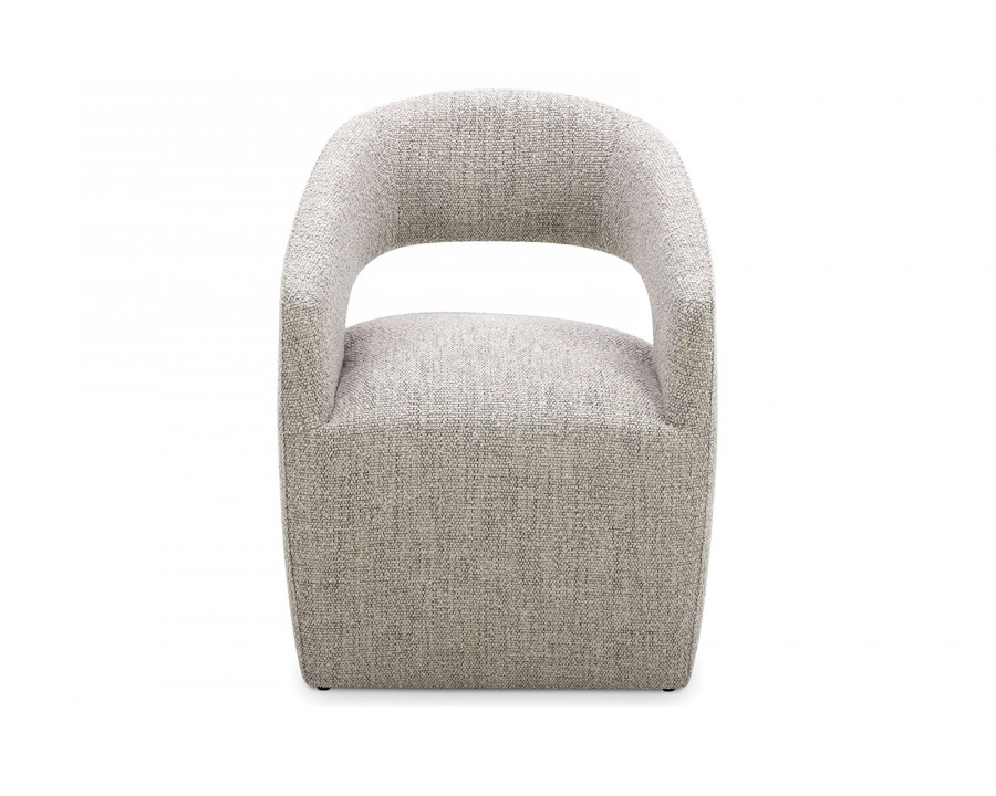 Moe's Barrow Performance Fabric Rolling Dining Chair - Gray Storm