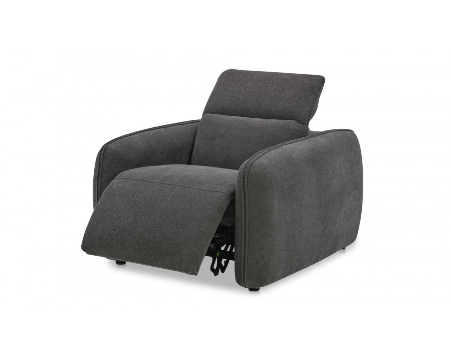 Moe's Eli Contemporary Power Recliner Chair - Dusk Gray