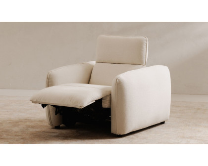 Moe's Eli Contemporary Power Recliner Chair - Warm White