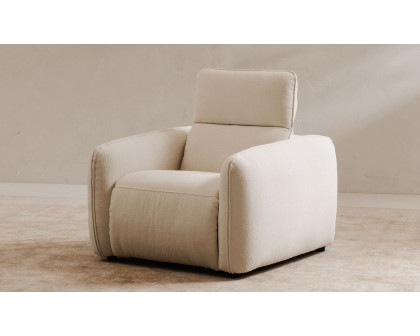 Moe's Eli Contemporary Power Recliner Chair - Warm White