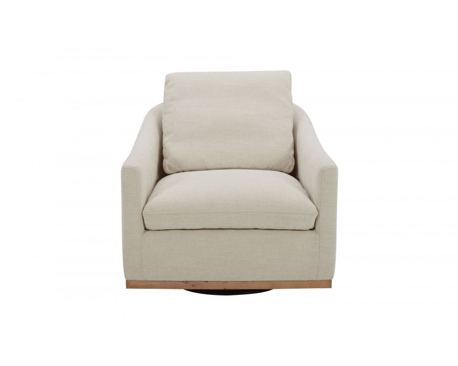 Moe's Linden Rustic Swivel Chair - Soft Beige