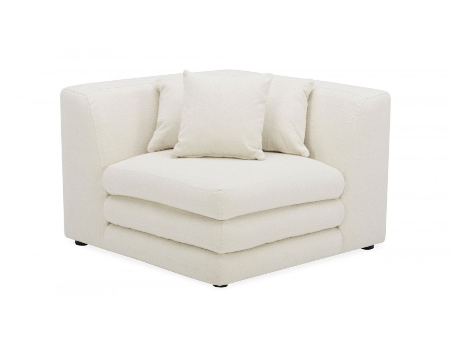 Moe's Lowtide Contemporary Corner Chair - Warm White