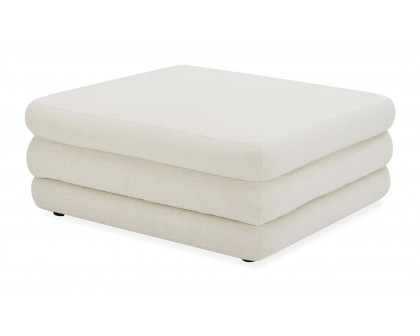 Moe's Lowtide Contemporary Straight Ottoman - Warm White