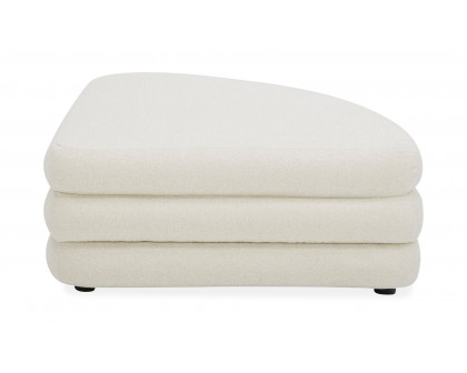 Moe's Lowtide Contemporary Curved Ottoman - Warm White